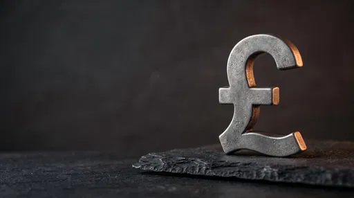 Metallic Pound Symbol on Dark Slate