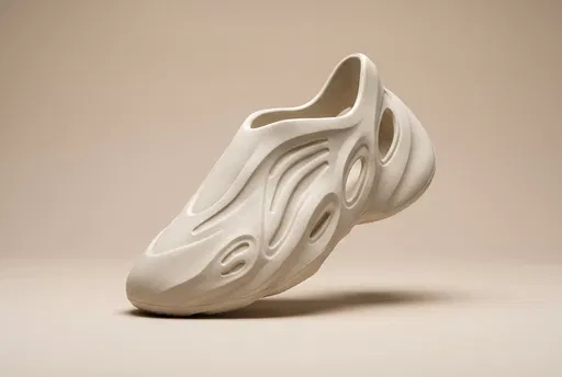 Futuristic Beige Molded Foam Sneaker