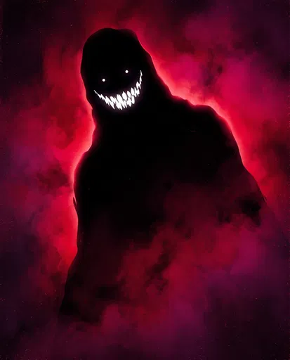 Shadow Entity With Glowing Grin