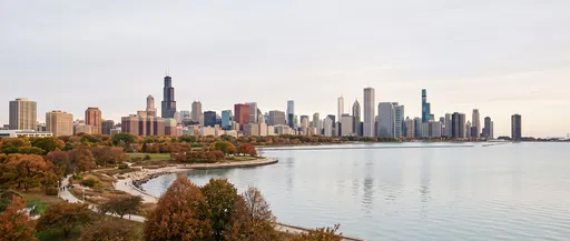 Chicago Skyline and Lakefront in Autumn