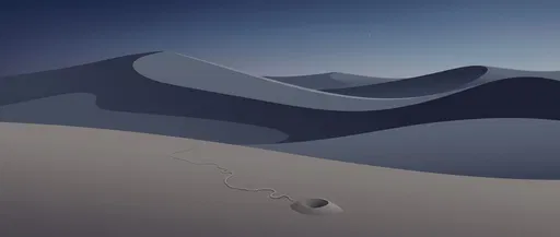 Minimalist Twilight Desert Sand Dunes Banner