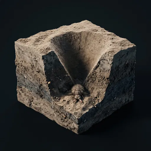 Antlion Larva Sand Trap Cross-Section