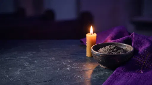 Ash Wednesday Bowl and Purple Stole