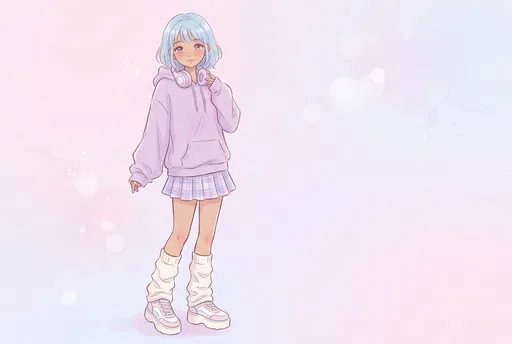 Pastel Shojo Girl in Streetwear