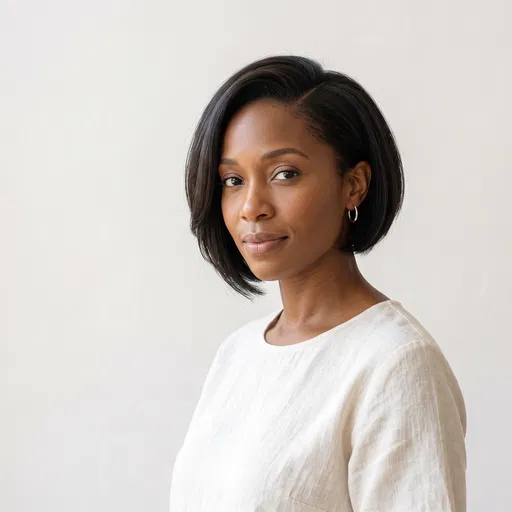 Black Woman With Sleek Asymmetrical Bob