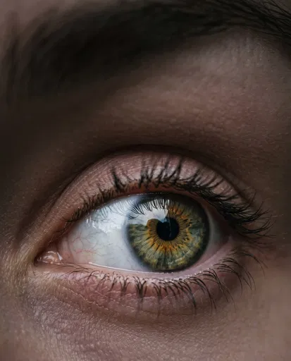 Macro Close-Up of Hazel Eye