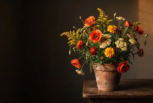 Wildflower Arrangement in Terracotta Pot