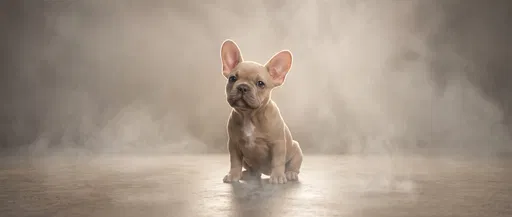 French Bulldog Puppy in Misty Studio