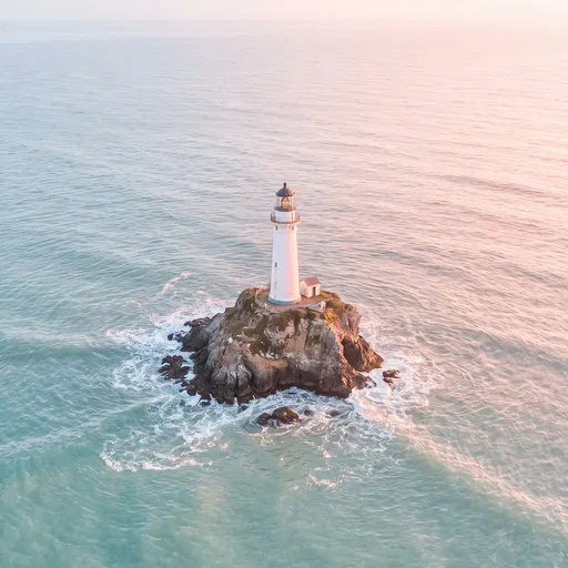 Aerial View of Solitary Island Lighthouse