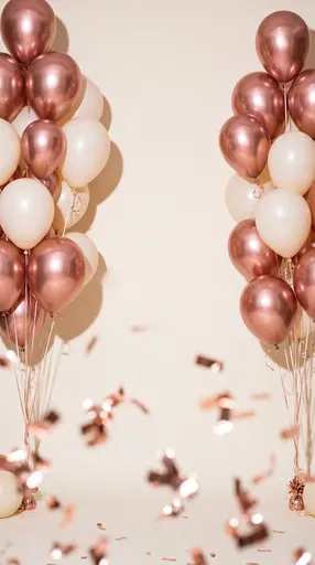 Rose Gold and Ivory Balloon Frame