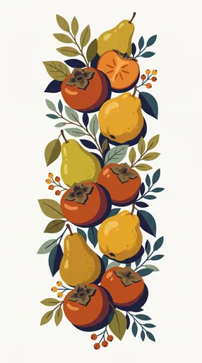 Autumn Orchard Fruit Vertical Clipart