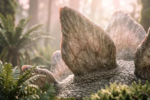 Close-Up of Stegosaurus Dorsal Plates