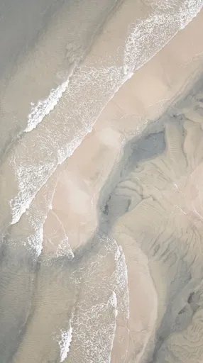 Aerial View of Shallow Coastal Sandbars