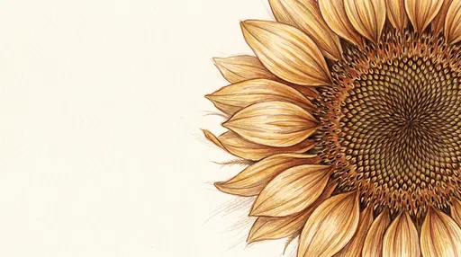 Colored Pencil Sunflower Illustration