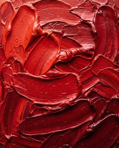 Thick Red Impasto Paint Texture Background