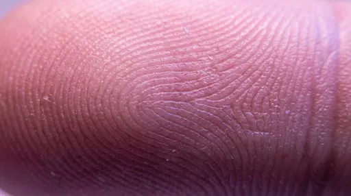 Extreme Macro Close-Up of Human Fingerprint