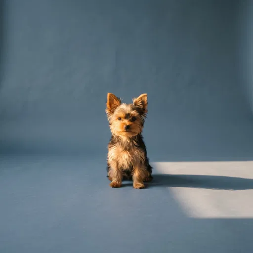Yorkshire Terrier in Warm Studio Light