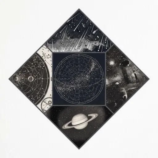 Geometric Collage of Vintage Astronomical Prints