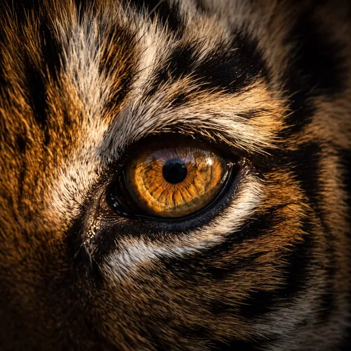 Macro Close-Up of Amber Tiger Eye