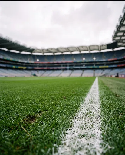 Low Angle Stadium Turf Pitch Sideline
