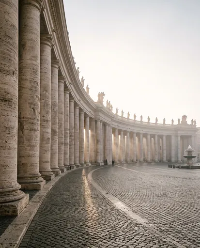 Morning Light Through Saint Peter's Colonnade