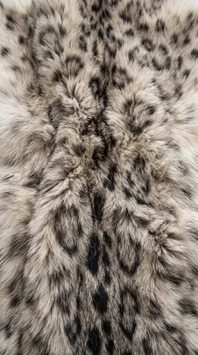 Close-Up Snow Leopard Fur Texture