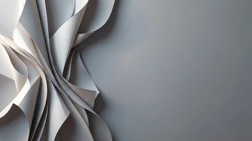 Abstract Layered Grey Paper Folds Background