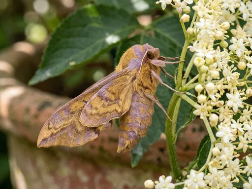 Ochre and Lavender Hawk Moth