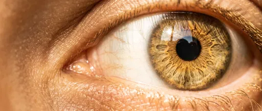 Macro Close-Up of Golden Brown Eye