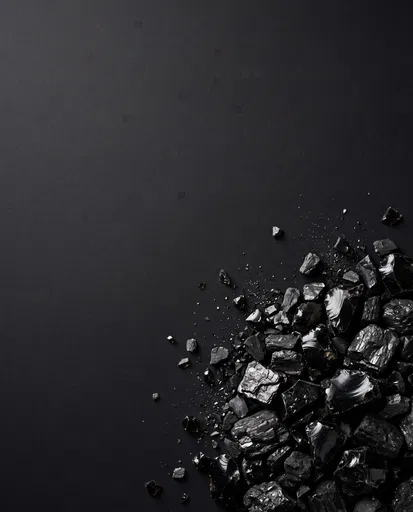 Black Coal and Obsidian Corner Background