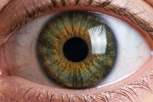 Macro Close-Up of Hazel Green Eye