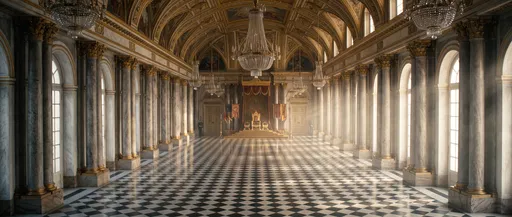 Grand Imperial Palace Hall With Golden Throne