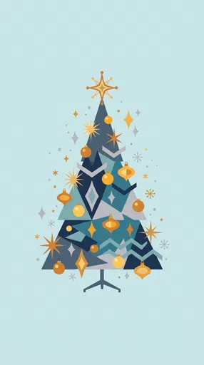 Mid-Century Modern Geometric Christmas Tree