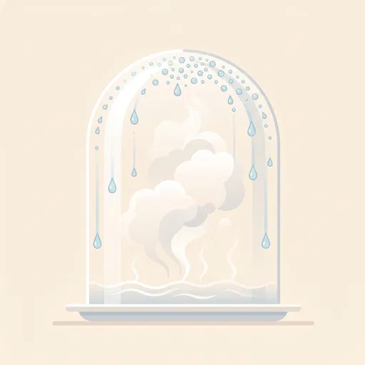 Water Condensation Inside Glass Dome Illustration