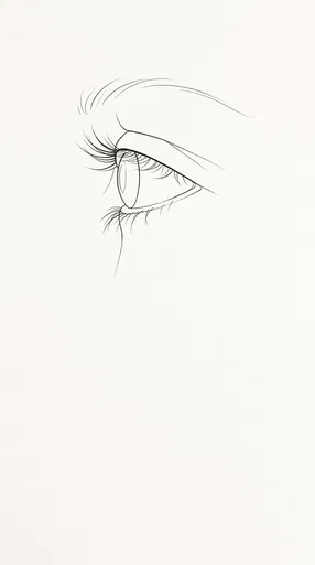 Minimalist Fine Line Eye Side Profile