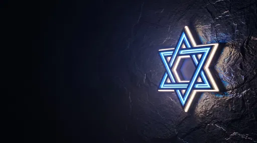 Glowing Star of David on Dark Slate