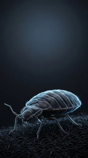 Monochrome 3D Render of Bed Bug