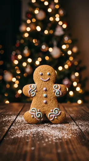 Gingerbread Cookie Before Christmas Tree