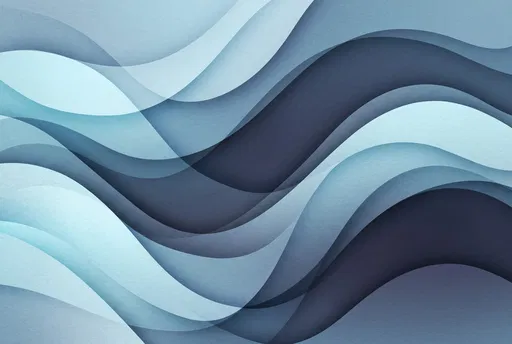 Abstract Blue Translucent Waves Textured Background