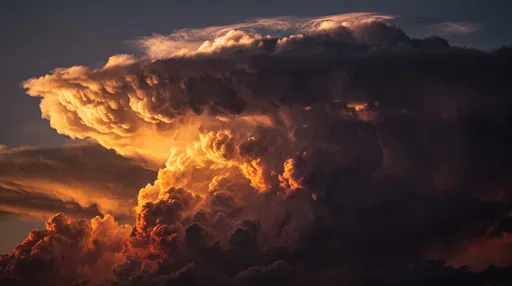 Dramatic Cumulonimbus Storm Cloud at Sunset
