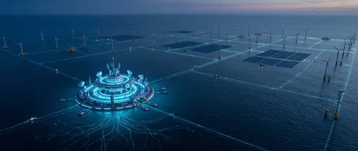 Futuristic Offshore Energy Grid and AI Hub