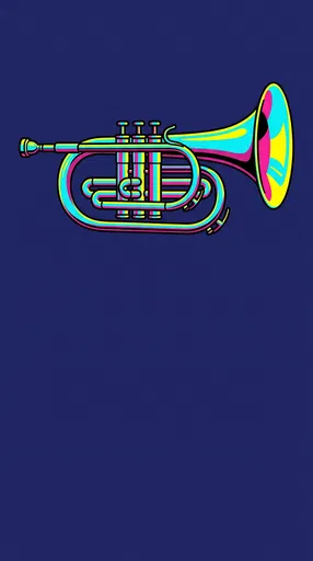 Pop Art Marching Mellophone Illustration