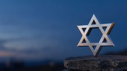 Silver Star of David at Twilight