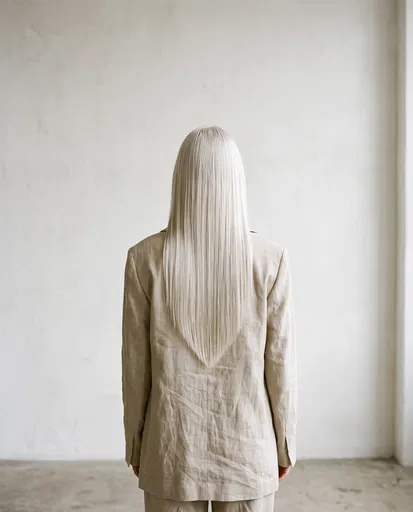 Back View of Platinum Blonde Hair