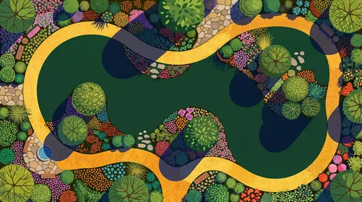 Top-Down Landscape Garden Design Illustration