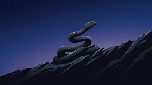 Minimalist Black Mamba on Twilight Ridge