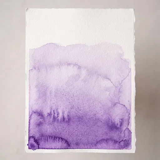 Lavender Watercolor Wash on Cotton Paper
