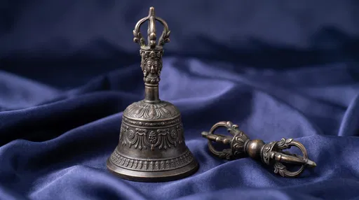Bronze Tibetan Ritual Bell and Dorje
