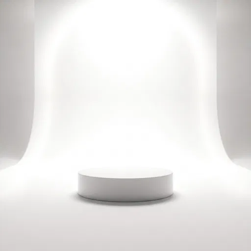 Minimalist White Podium Studio Backdrop