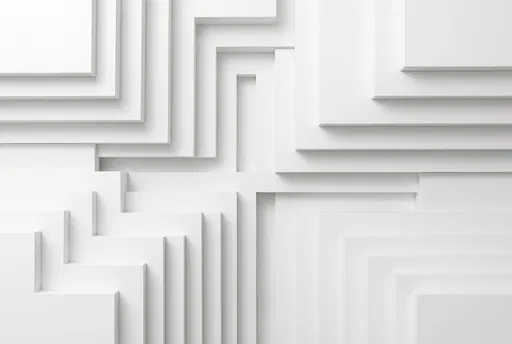Minimalist White Geometric Stepped Background